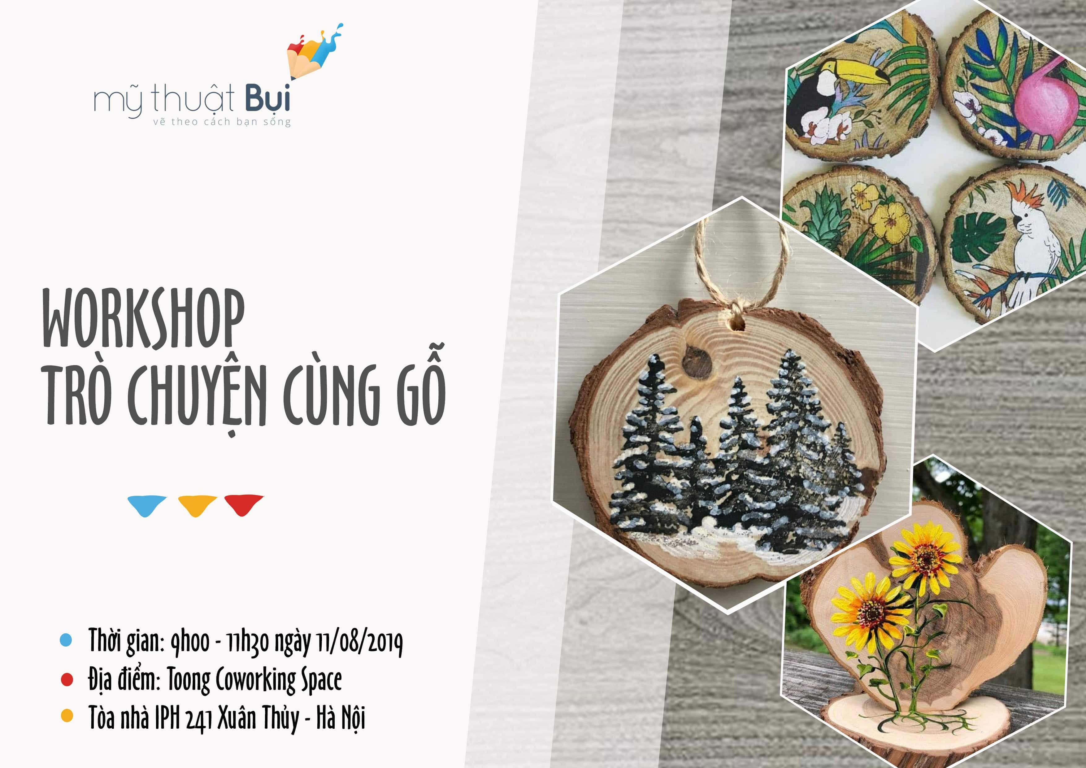 Đăng ký Workshop trò chuyện cùng gỗ - Mỹ thuật Bụi