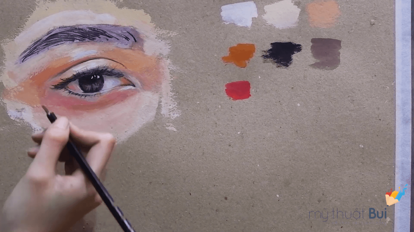 [VIDEO] Hướng dẫn vẽ mắt bằng màu Gouache - Cách vẽ mắt có hồn