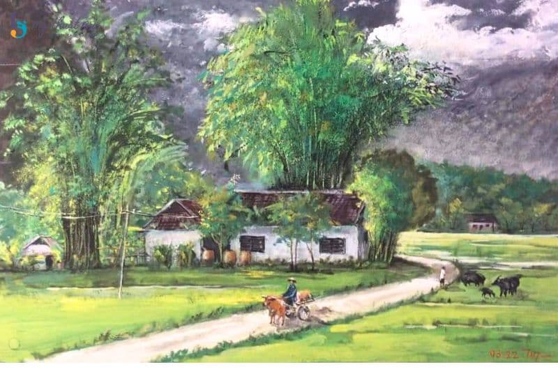 Tổng hợp 99+ bức tranh phong cảnh quê hương, làng quê Việt Nam đẹp và ý nghĩa