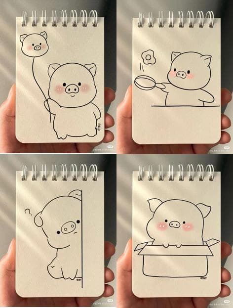 Vẽ con vật cute dễ thương