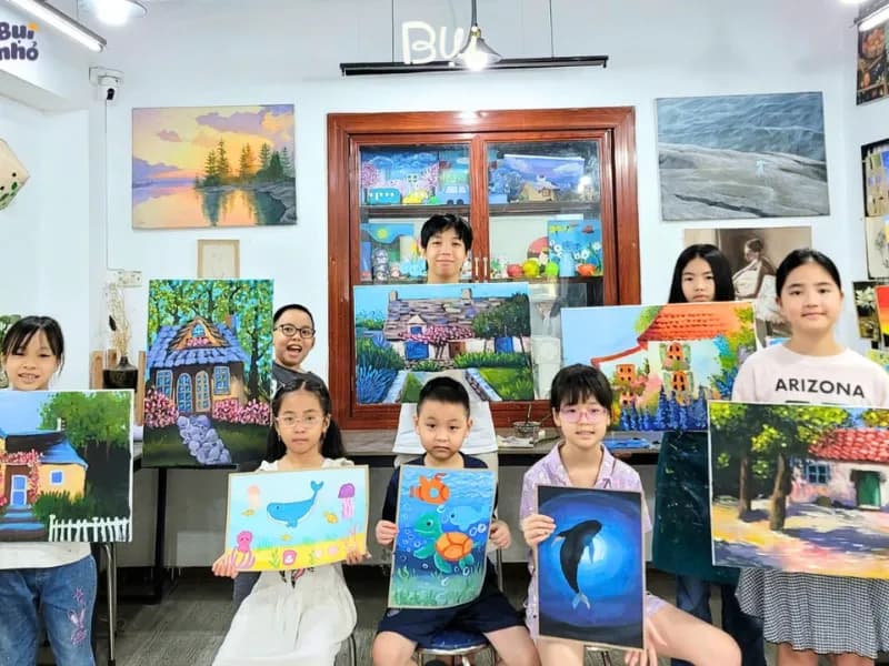 Dạy vẽ cho trẻ mầm non siêu dễ cùng Mỹ thuật Bụi