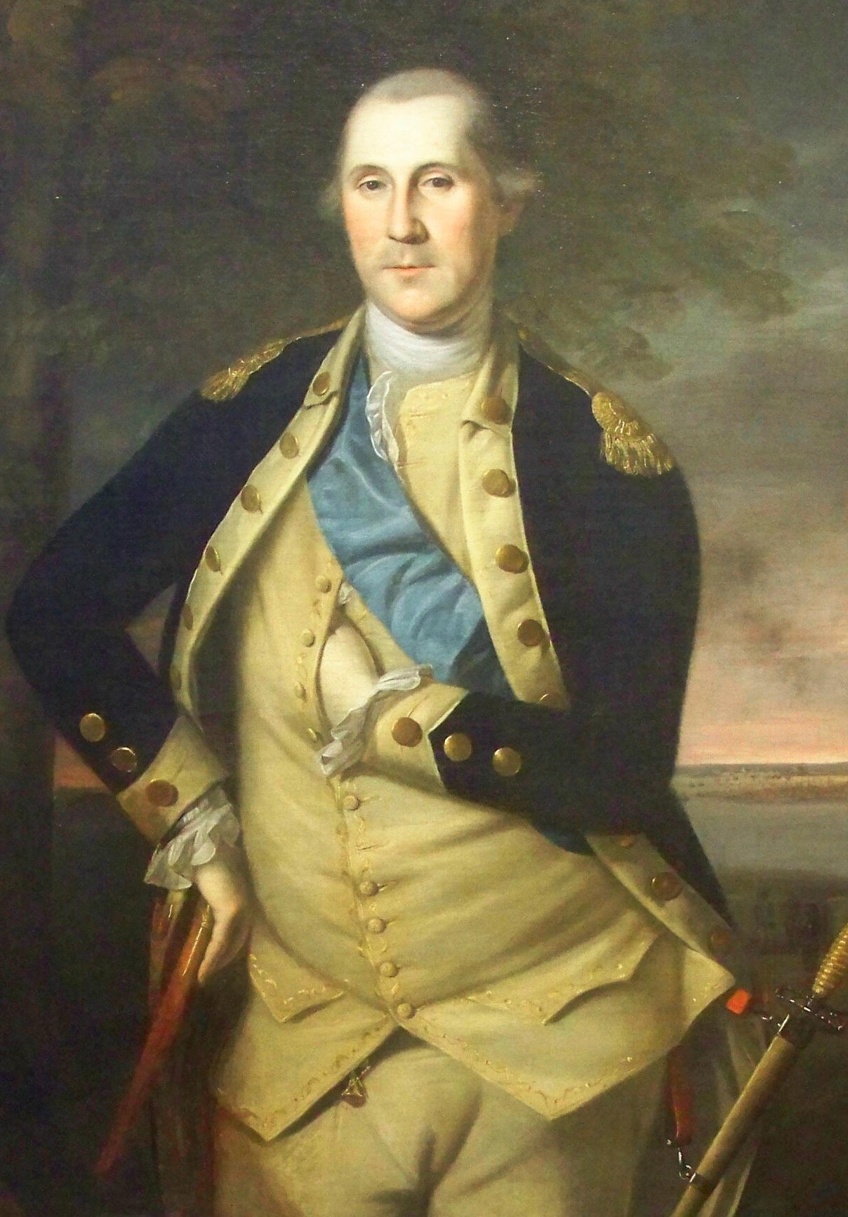 Washington hand in jacket