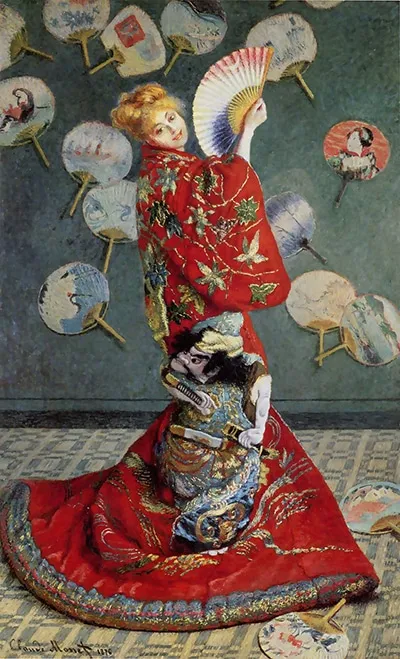 Tranh Monet - Madame Monet in a Japanese Kimono (Quý bà Monet trong bộ kimono) Tranh Monet - Madame Monet in a Japanese Kimono (Quý bà Monet trong bộ kimono)