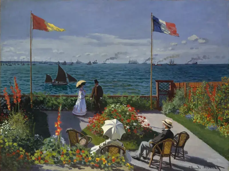 Tác phẩm Khu vườn ở Sainte-Adresse (Garden at Sainte-Adresse) của danh họa Monet