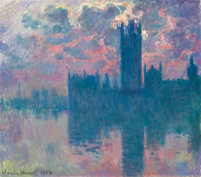 Tranh Monet - Tác phẩm Tòa nhà Quốc hội (The Houses of Parliament)