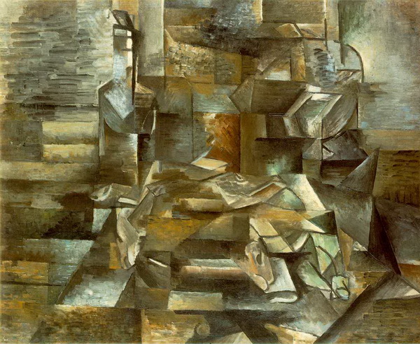 Georges Braque, "Bottles and fishes", 1910