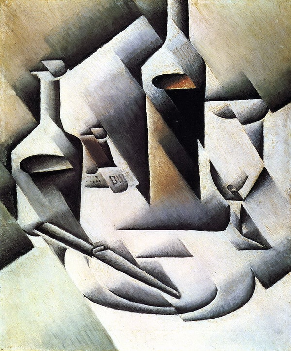 Juan Gris, "Bottles and knife", 1911-1912