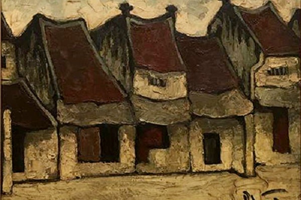 Phố cổ Hà Nội - Sơn dầu 1972
