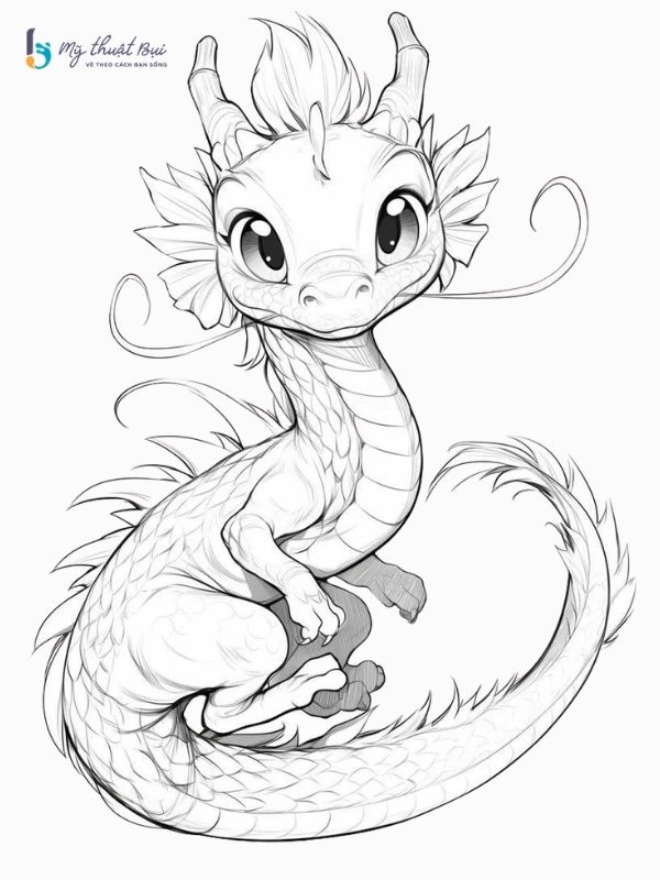 Hình vẽ rồng dễ thương