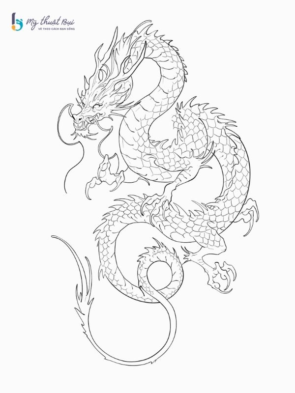 Hình vẽ rồng ngầu