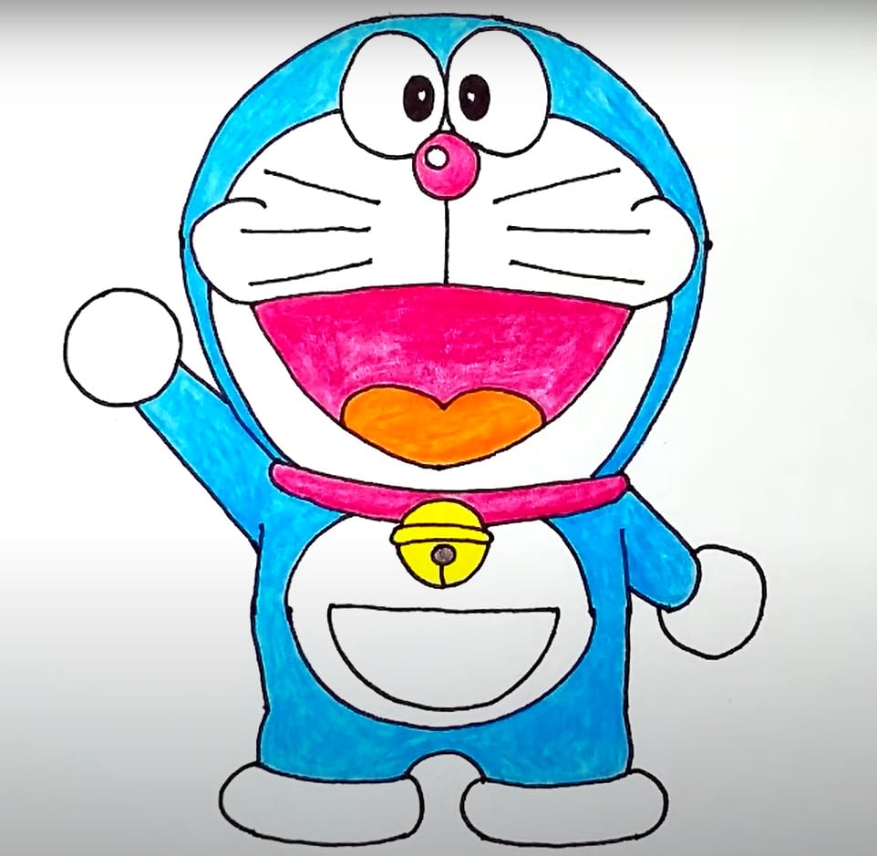 hoàn chỉnh và tô màu cho Doremon