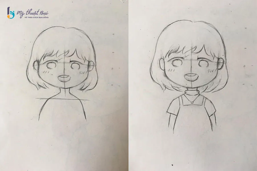 Vẽ thân và quần áo chibi