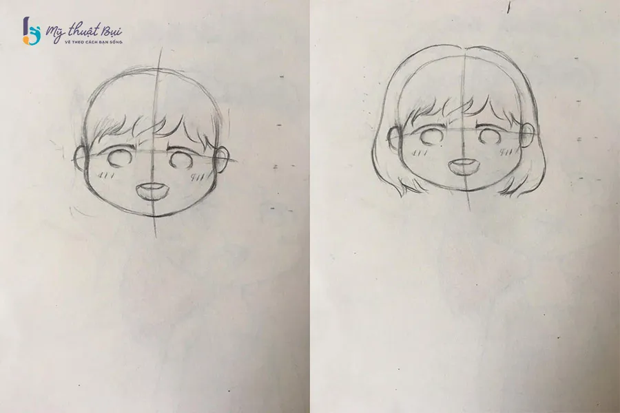 Vẽ tóc chibi