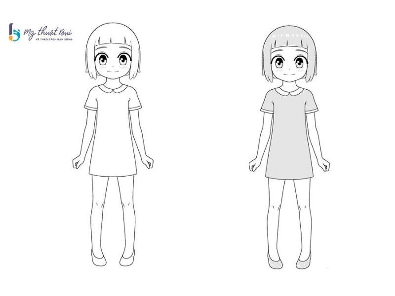 Hướng dẫn vẽ trang phục anime