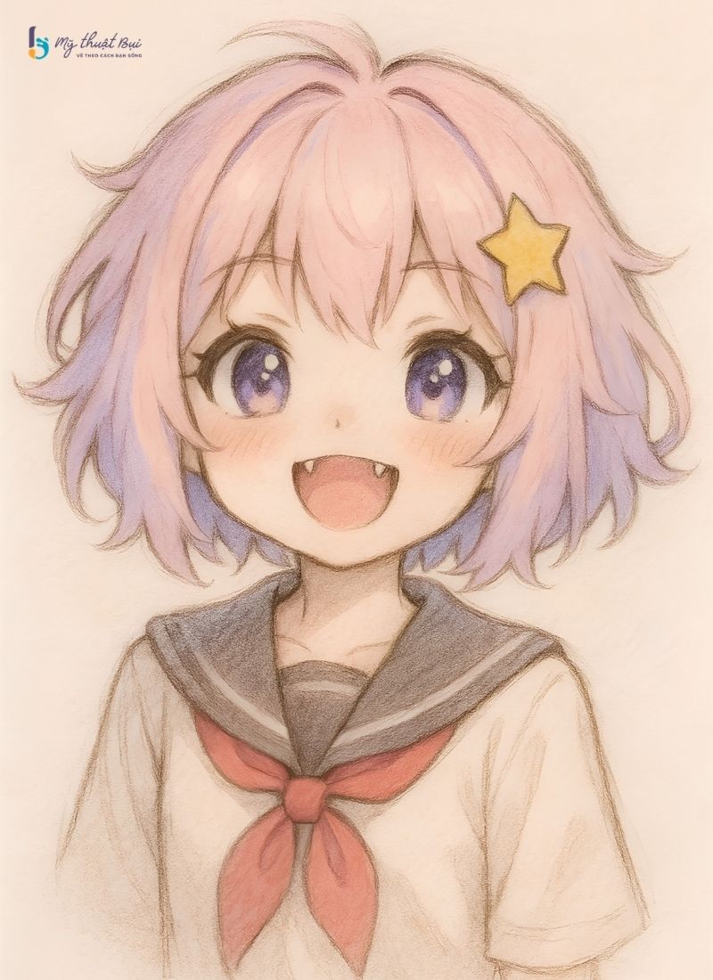 Tranh vẽ anime nữ đẹp