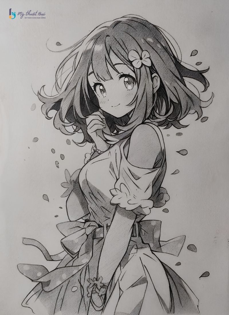 Tranh vẽ anime nữ đẹp