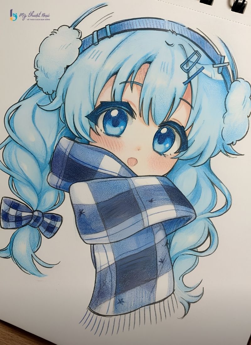 Tranh vẽ anime nữ đẹp