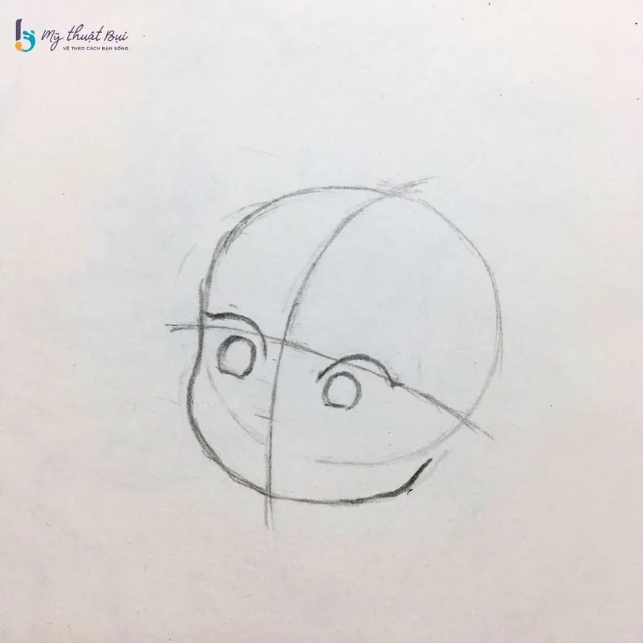 Vẽ mắt anime nam  