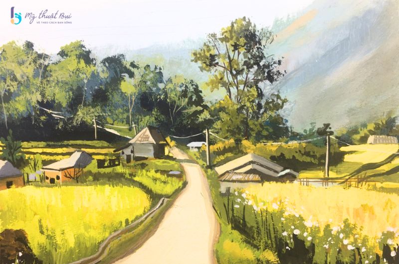 Tranh phong cảnh làng quê Việt Nam