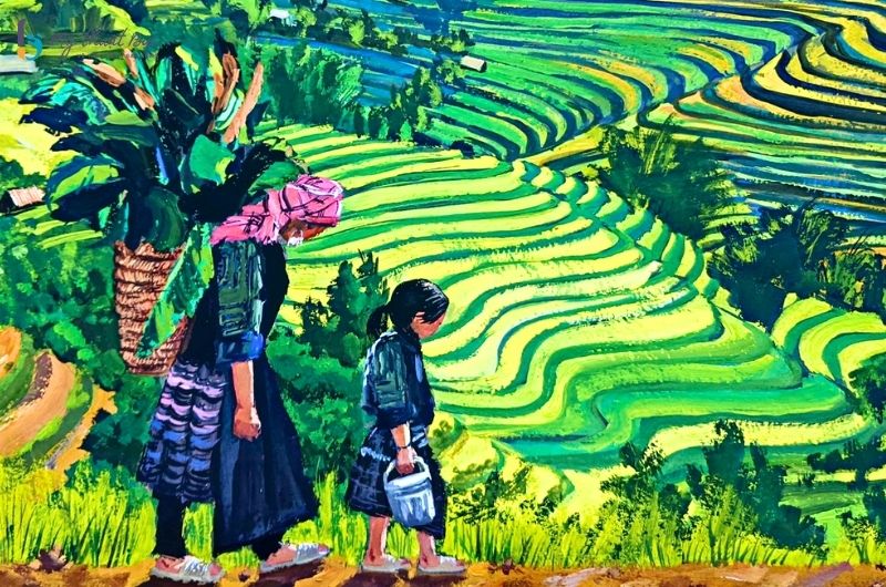 Tranh phong cảnh vùng cao Tranh phong cảnh vùng cao