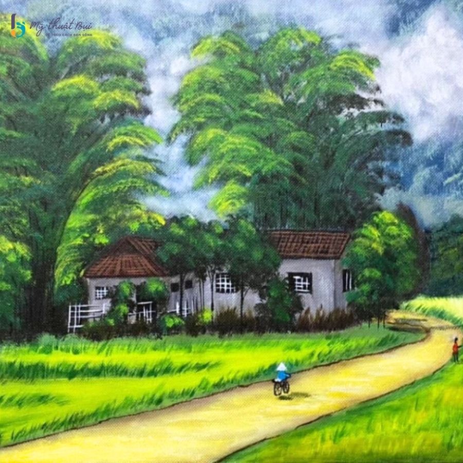Tranh phong cảnh đơn giản Tranh phong cảnh đơn giản