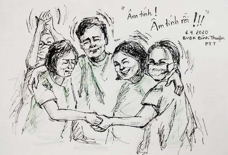 Ký họa người mùa Covid