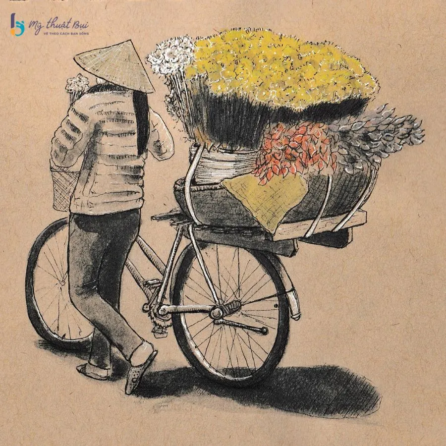 Vẽ ký họa dáng người đệm màu
