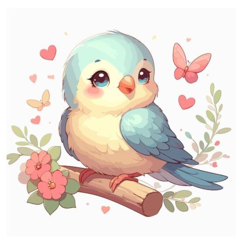 Hình vẽ chim cute
