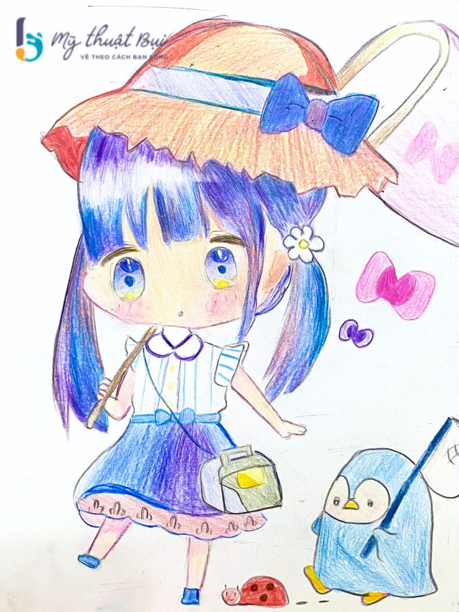 Hình vẽ chibi nữ cute