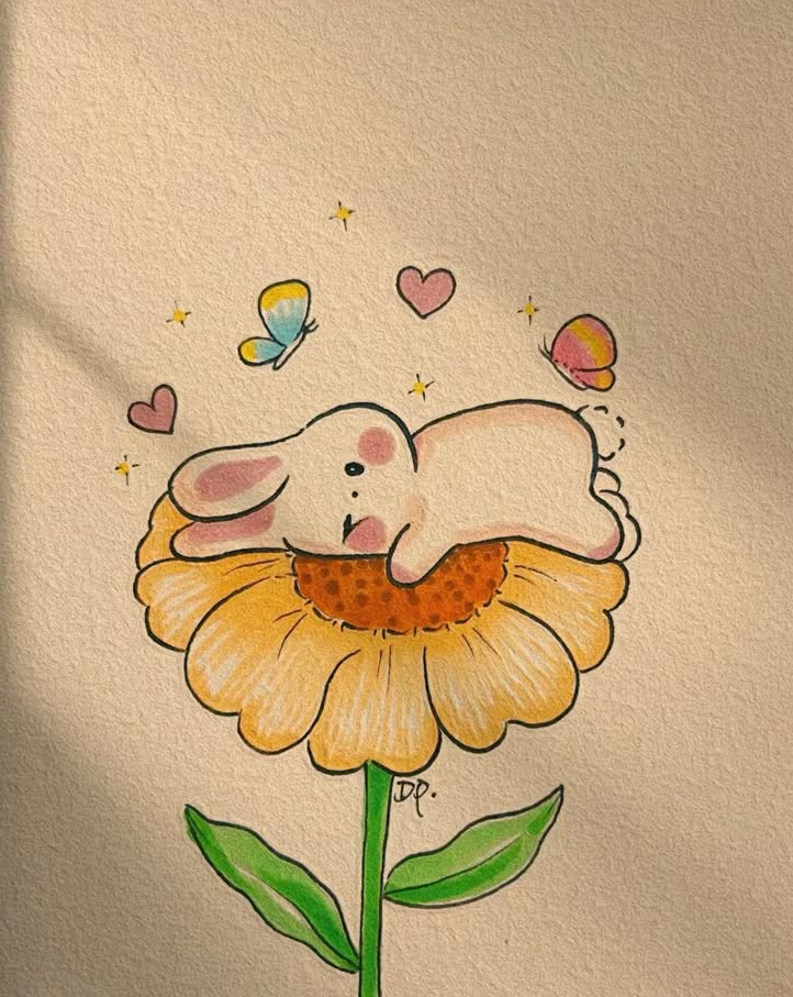 Hình vẽ thỏ cute dễ thương