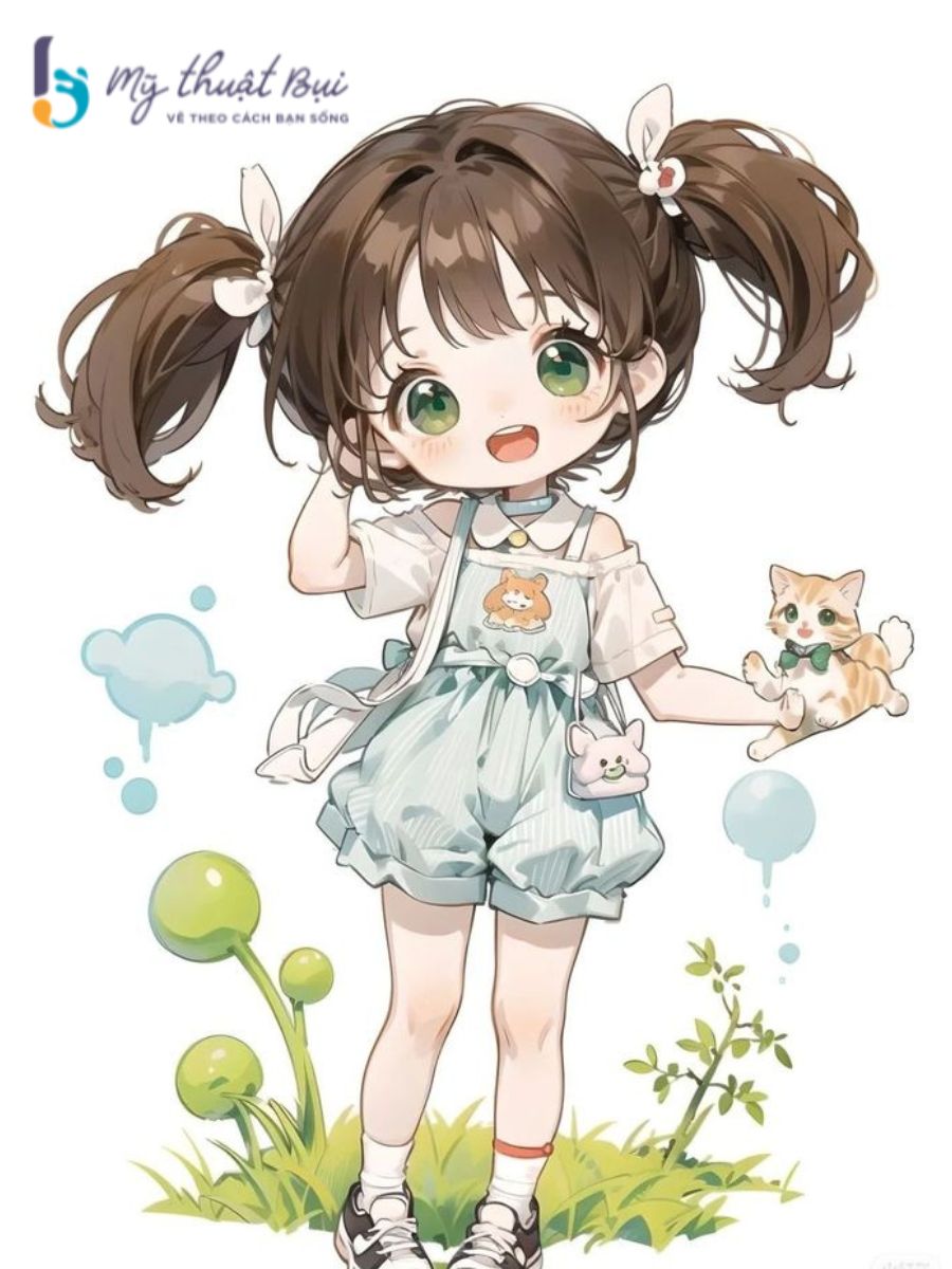 Hình vẽ chibi nữ cute