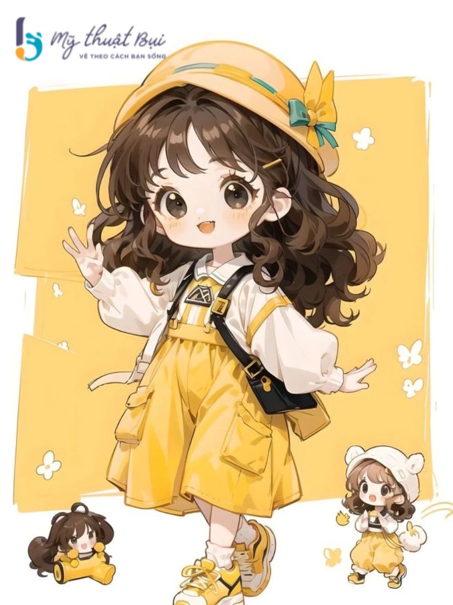 Hình vẽ chibi nữ cute