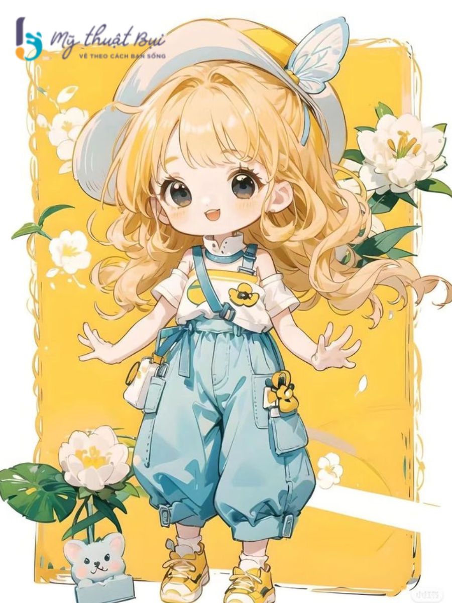 Hình vẽ chibi nữ cute