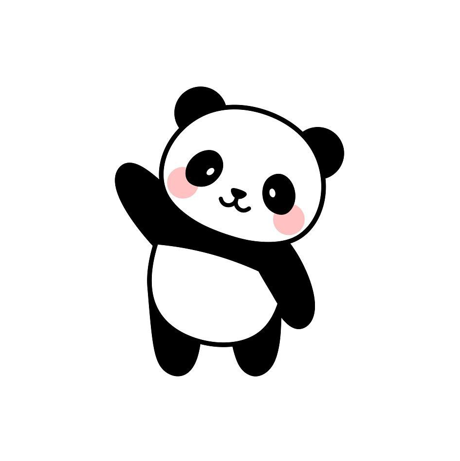 Hình vẽ gấu trúc cute dễ thương