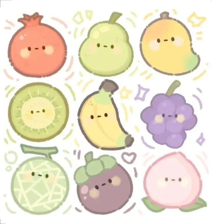 Hình vẽ trái cây cute dễ vẽ