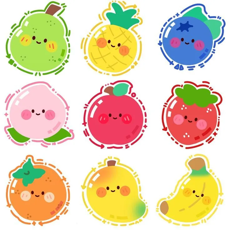 Hình vẽ trái cây cute dễ vẽ