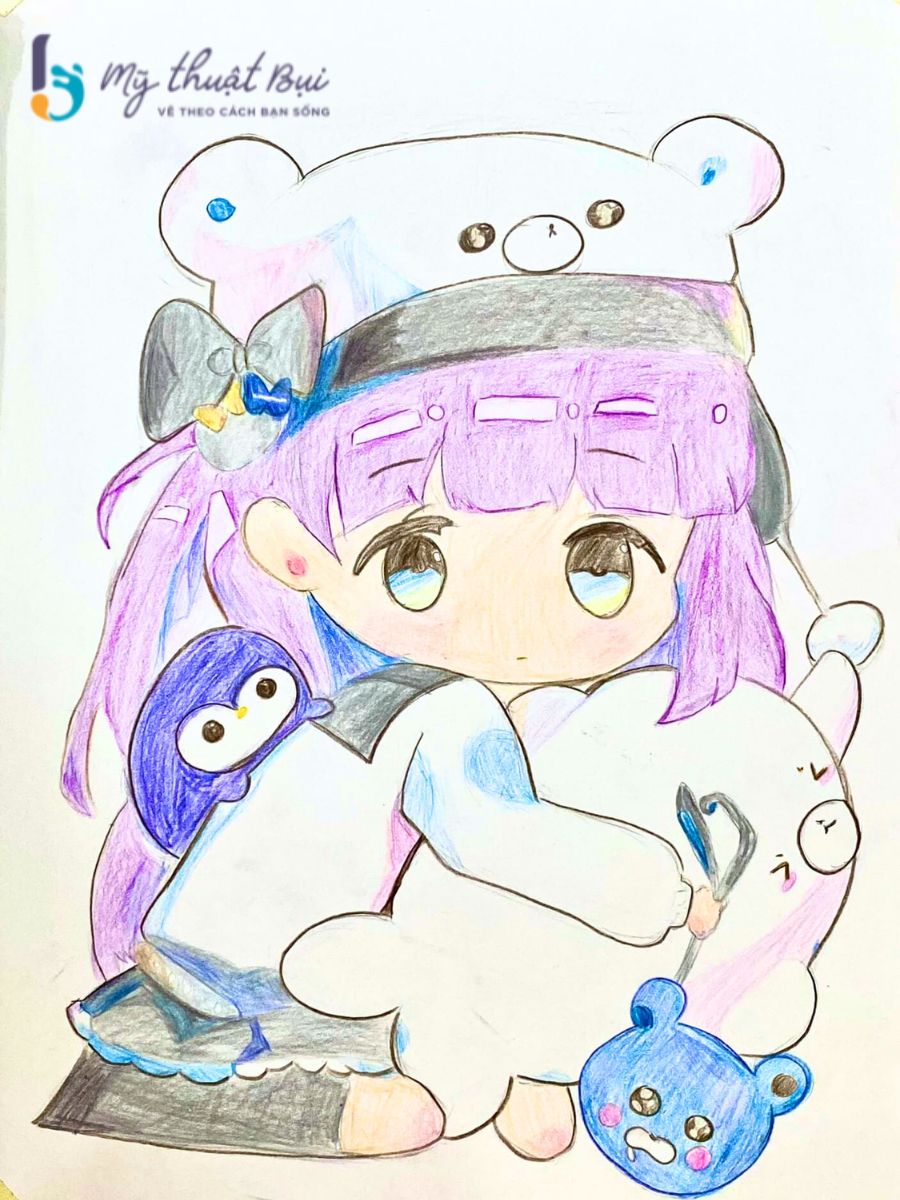 Vẽ chibi nữ cute