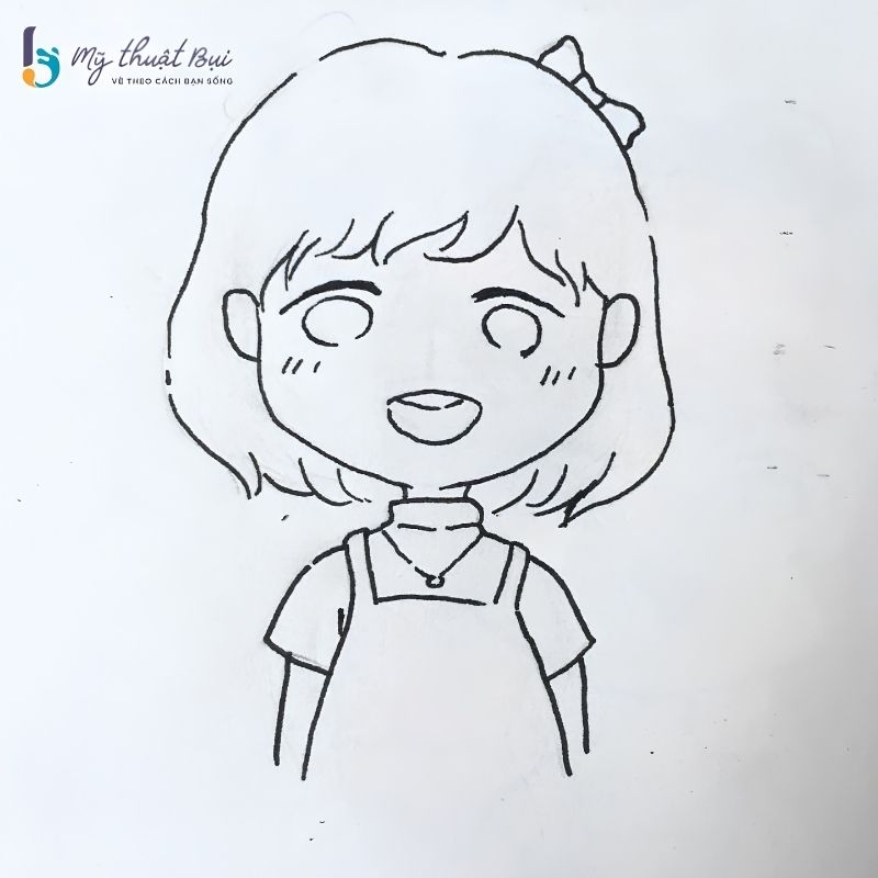 Đi nét lại cho hình vẽ chibi nữ