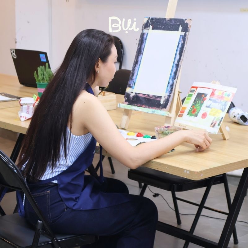 Hình ảnh học viên lớp học vẽ Quận 2
