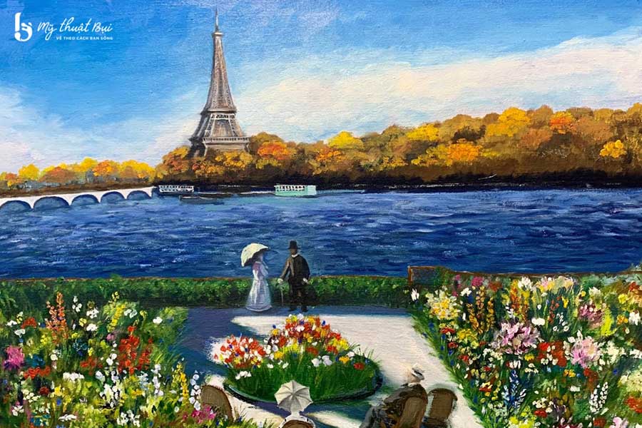 Ý tưởng vẽ tranh phong cảnh châu âu Tranh phong cảnh nước ngoài