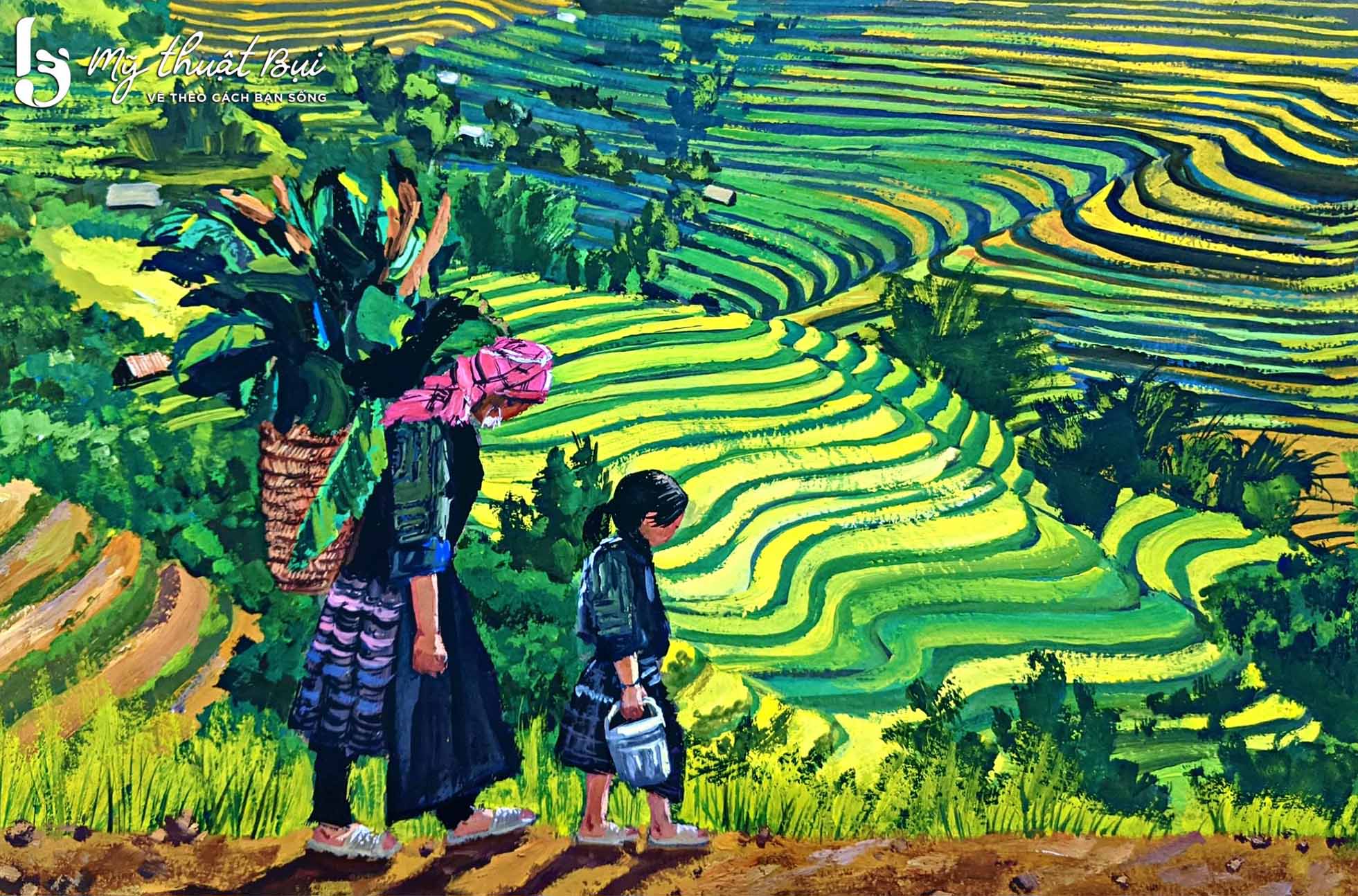 Tranh phong cảnh vùng cao 4 Tranh phong cảnh vùng cao 4