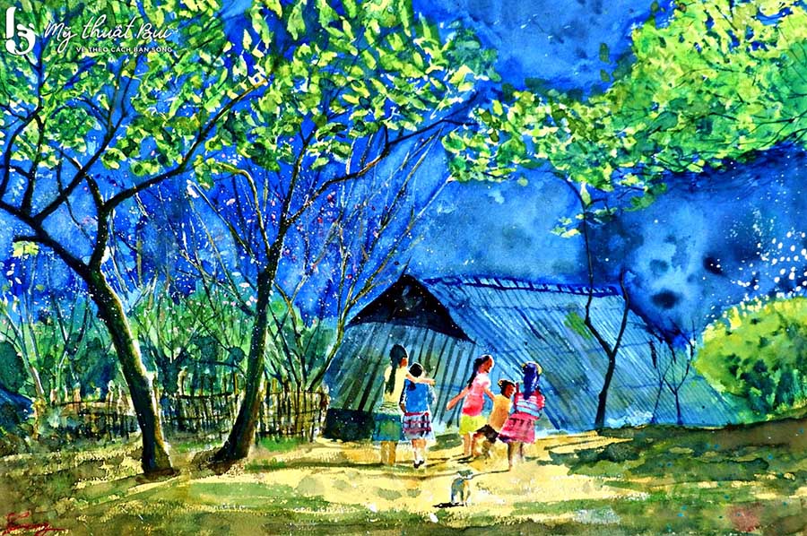 Tranh phong cảnh vùng cao 5 Tranh phong cảnh vùng cao 5