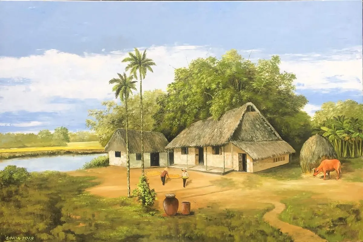 Tranh phong cảnh thiên nhiên đơn giản, đẹp