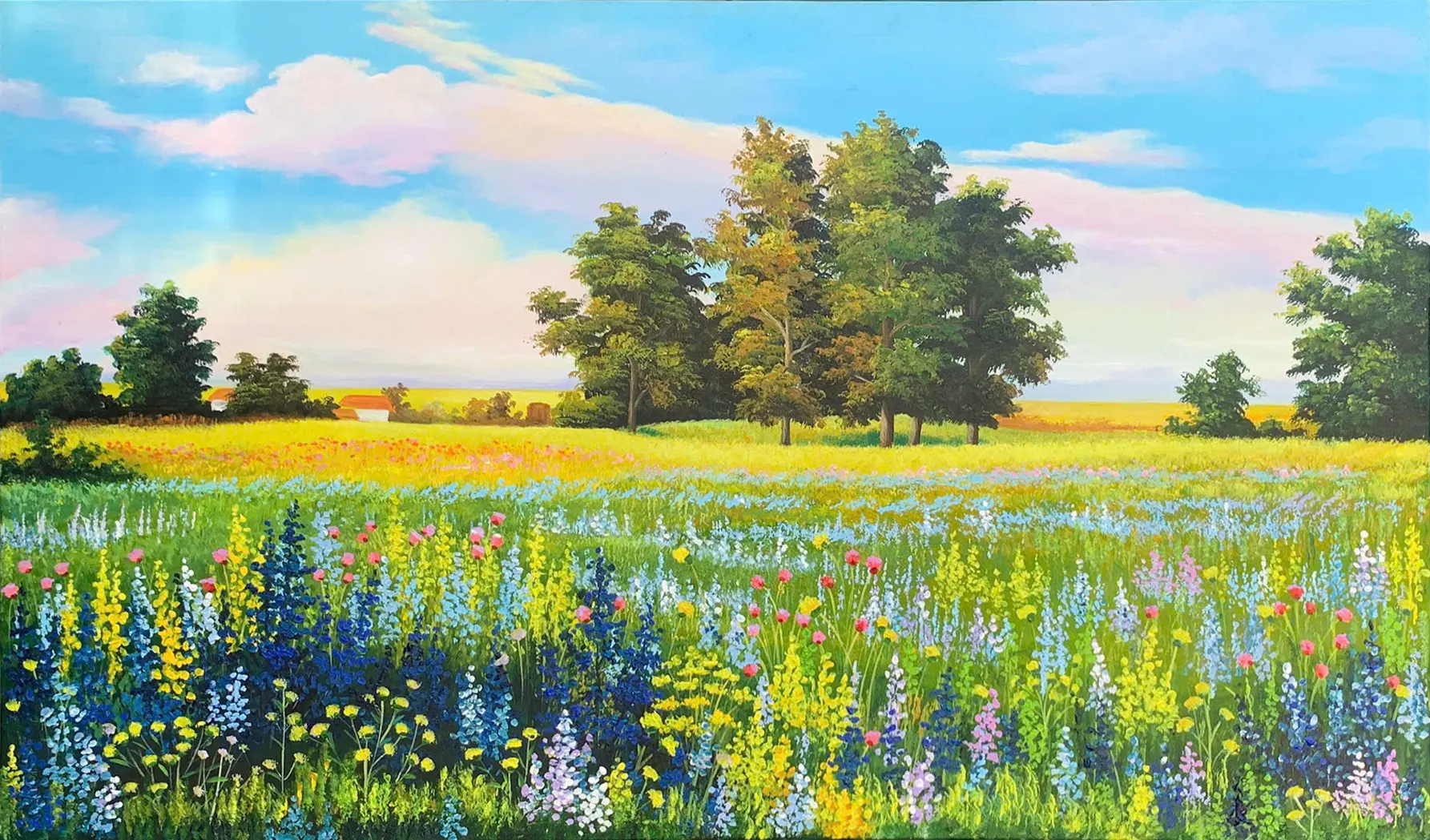 Ý tưởng vẽ tranh phong cảnh đồi cỏ Ý tưởng vẽ tranh phong cảnh đồi cỏ
