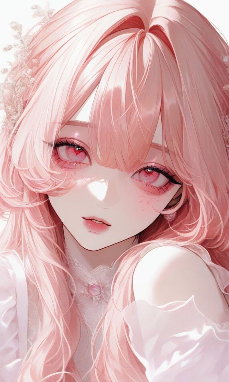 Hình ảnh Anime nữ đẹp, xinh gái tóc hồng