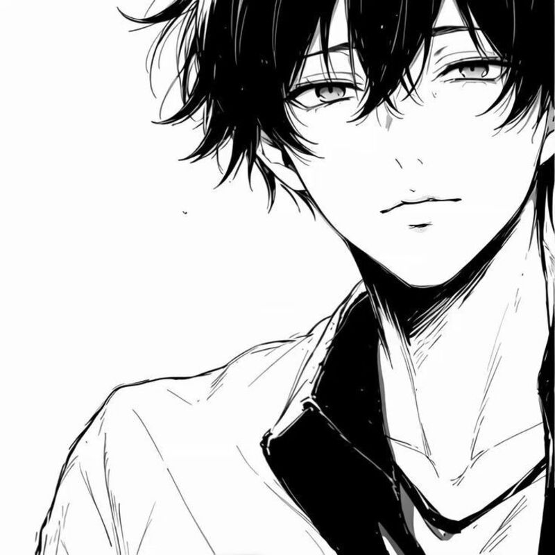 Ảnh anime trắng đen ngầu