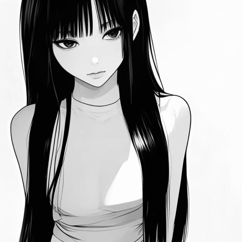 Ảnh anime trắng đen ngầu