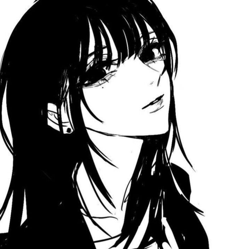 Ảnh anime trắng đen ngầu