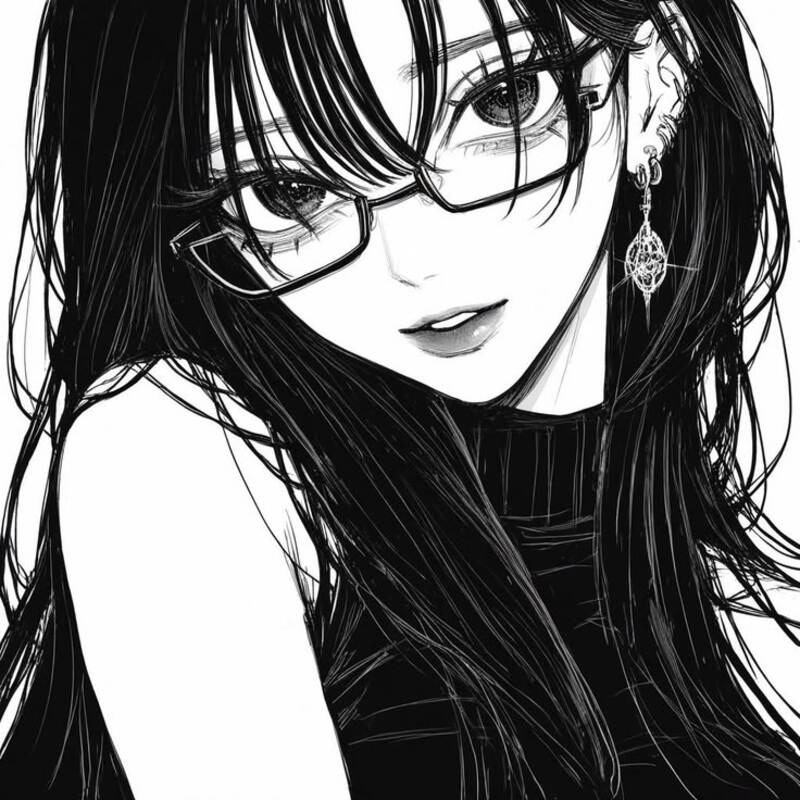 Ảnh anime trắng đen ngầu