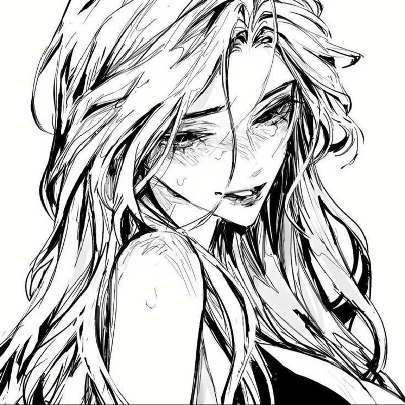 Ảnh anime trắng đen ngầu